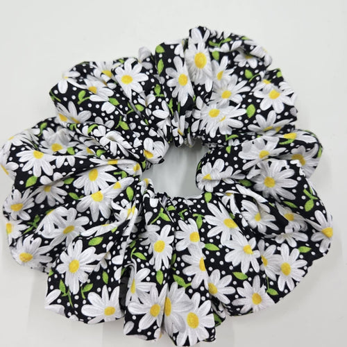 Daisy Black XL Scrunchie