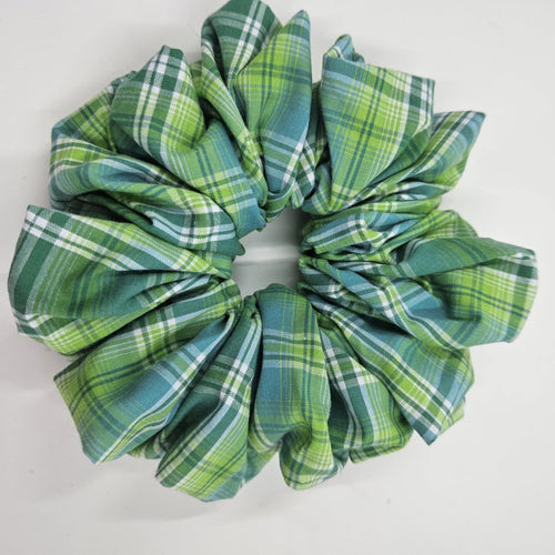 Green Tartan XL Scrunchie