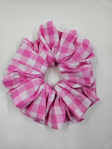 Pink Check XL Scrunchie