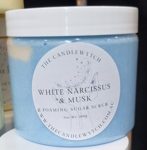 White Narcissus & Musk ~ Foaming Sugar Scrub